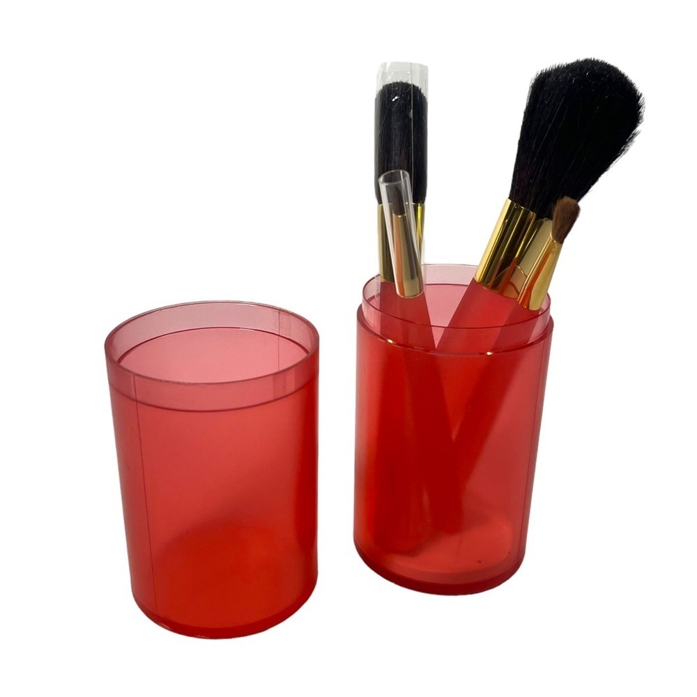 Estée Lauder Makeup Brush Set 5 Piece Lot Holder Four Brushes - Picture 3 of 9